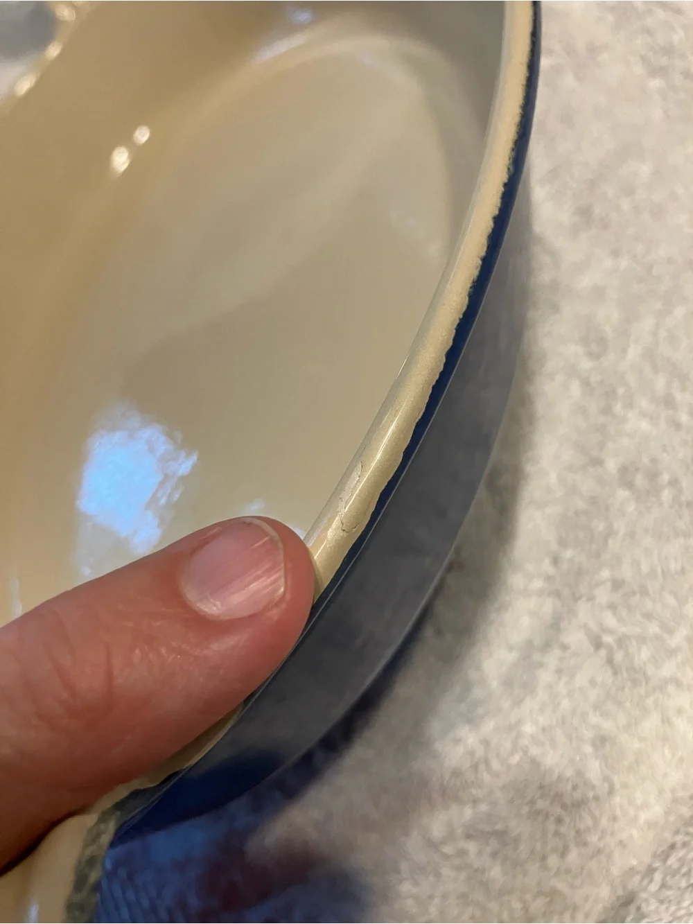 Vintage Le Creuset Cobalt Blue Ceramic Oval Baking Dish with Side Handles #28